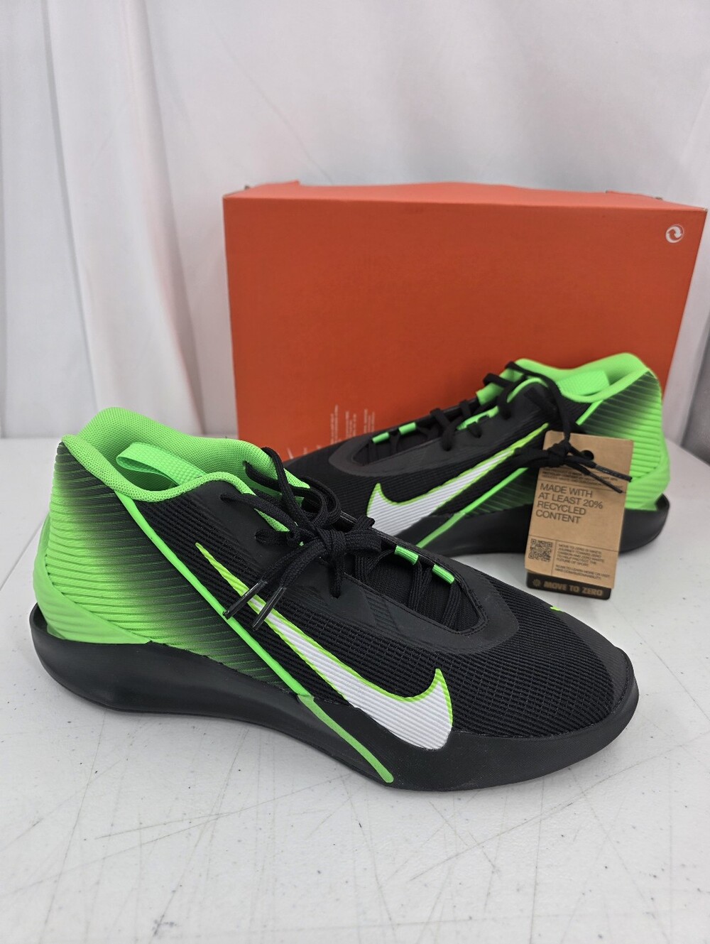 New Nike GT Jump Academy Black Green Strike Basketball Shoes Men 10.5 FV5524-001